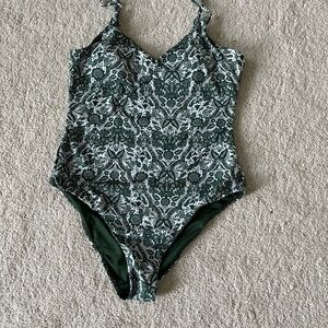 Primark Green Patterned One-Piece Swimsuit